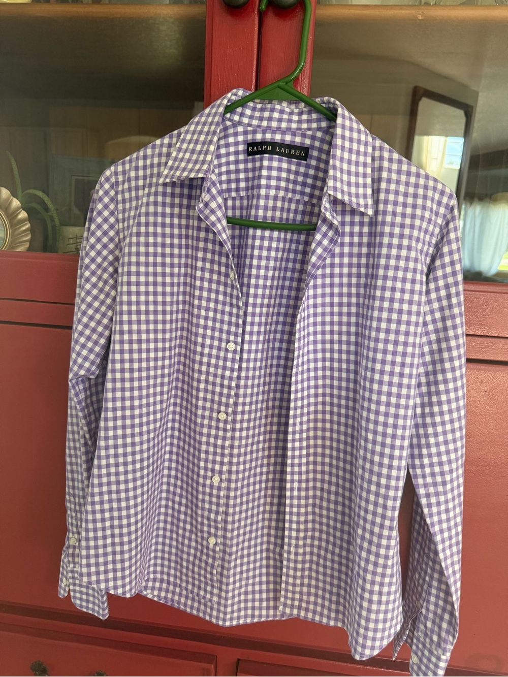 Ralph Lauren Purple Gingham Button-Down Shirt